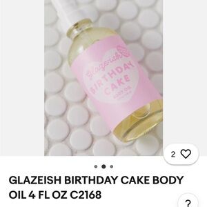 Glazeish Birthday Cake Body Oil - Soft Pink
